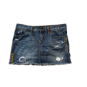 LUCKY LEGEND Blue Jean/Denim Mini skirt, size 4/27; 100% Cotton